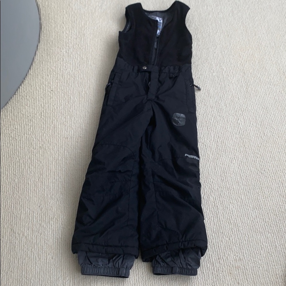 Fera Kids Black Snow Pants Bib SKI Snowboard Sz 7